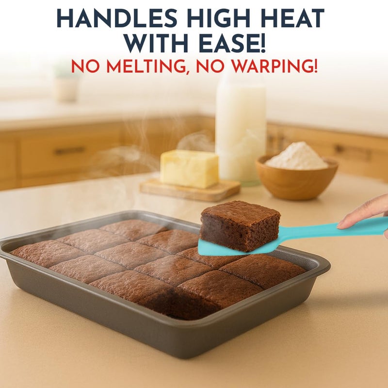 Culinary Couture 4-Piece Silicone Baking Spatula Set - Rubber Spatulas Silicone Heat Resistant, BPA-Free - Spatula Set for Nonstick Cookware - Baking Essentials - Image 5